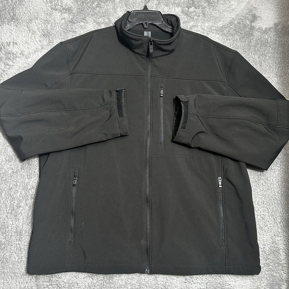 Weatherproof Softshell Jacket Mens XXL Black Fleece Lined Full Zip Outdoor Coat‎